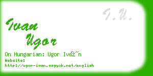 ivan ugor business card